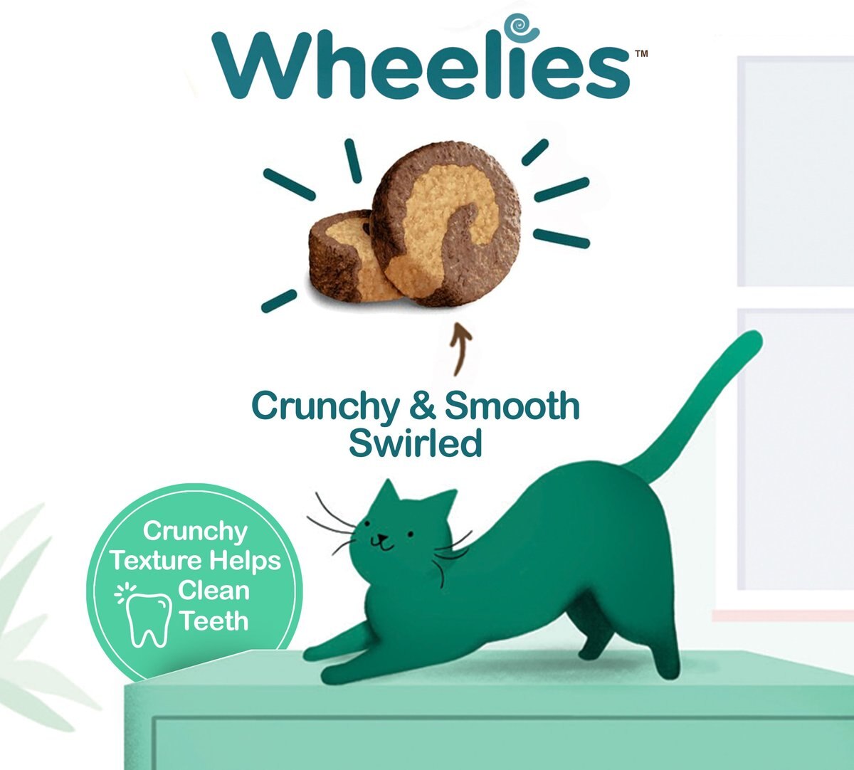 Rachael Ray Nutrish Wheelies Real Chicken Crunchy and Smooth Swirled Cat Treats