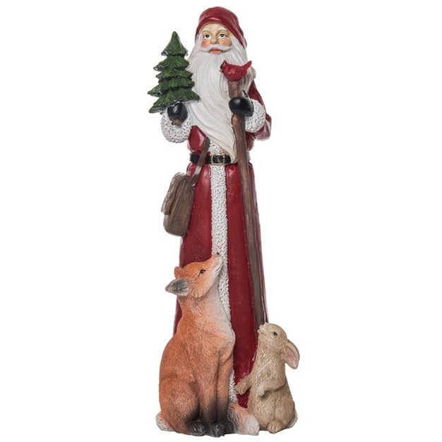 Transpac Resin 14 In Multicolored Christmas Saint Nick Decor