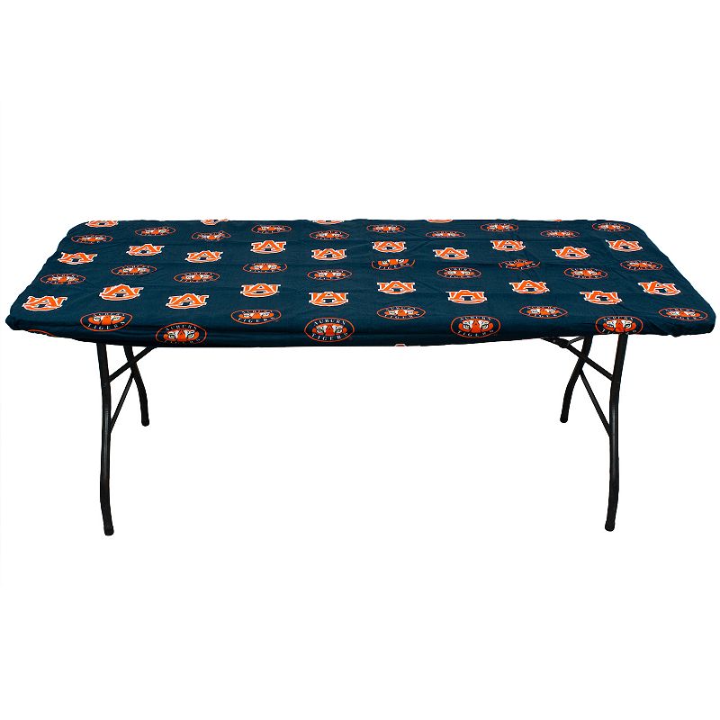 NCAA Auburn Tigers Tailgate Fitted Tablecloth， 72 x 30