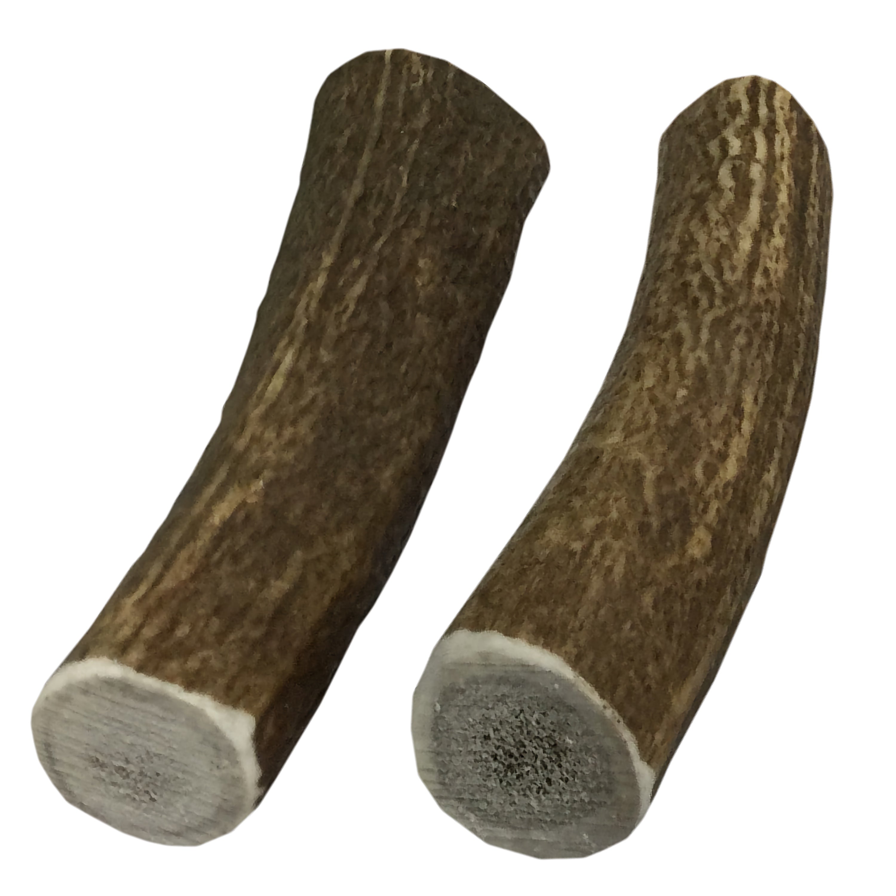 Deluxe Naturals Elk Antler Dog Chew Twin Pack， Large Whole Antlers