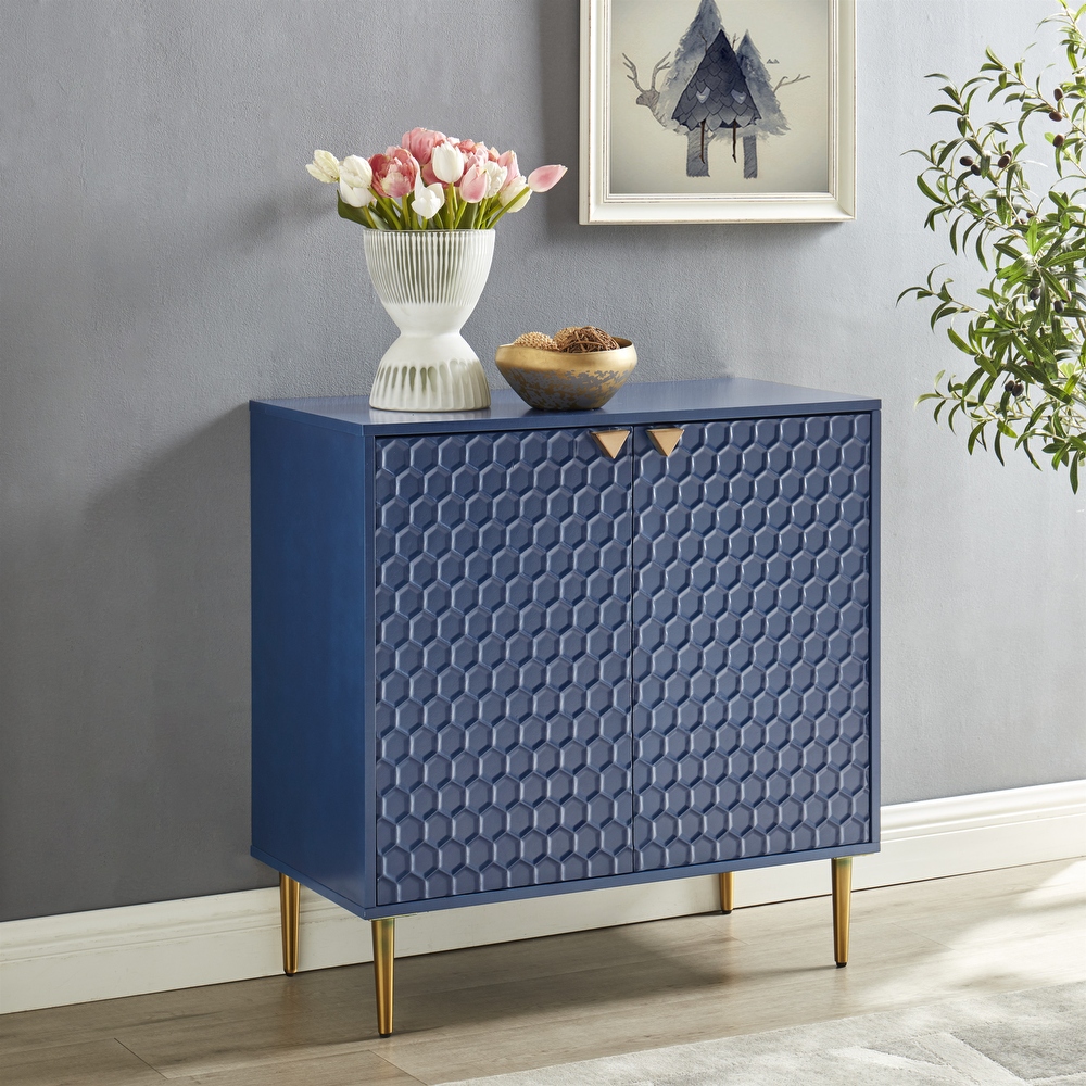 GZMR Hexagonal Pattern 2 door Storage Cabinet Buffet Cabinet Sideboard