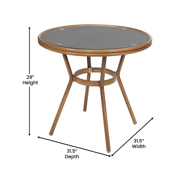 Bistro Table with Metal Frame