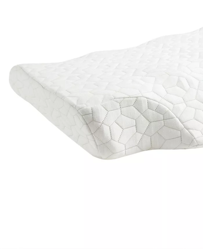 Sleep Philosophy Cooling Removable Rayon from Bamboo Cover Foam Pillow， Contour 22.5