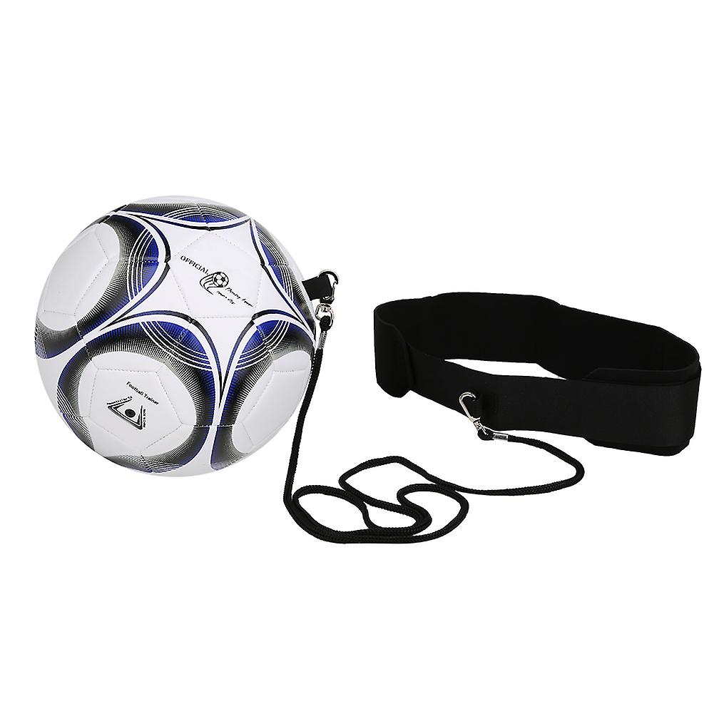 Regail Pu Practical Football Trainer Kit Juggling Assist Primary Secondary Students Children Soccer Ball Training Equipmentblue