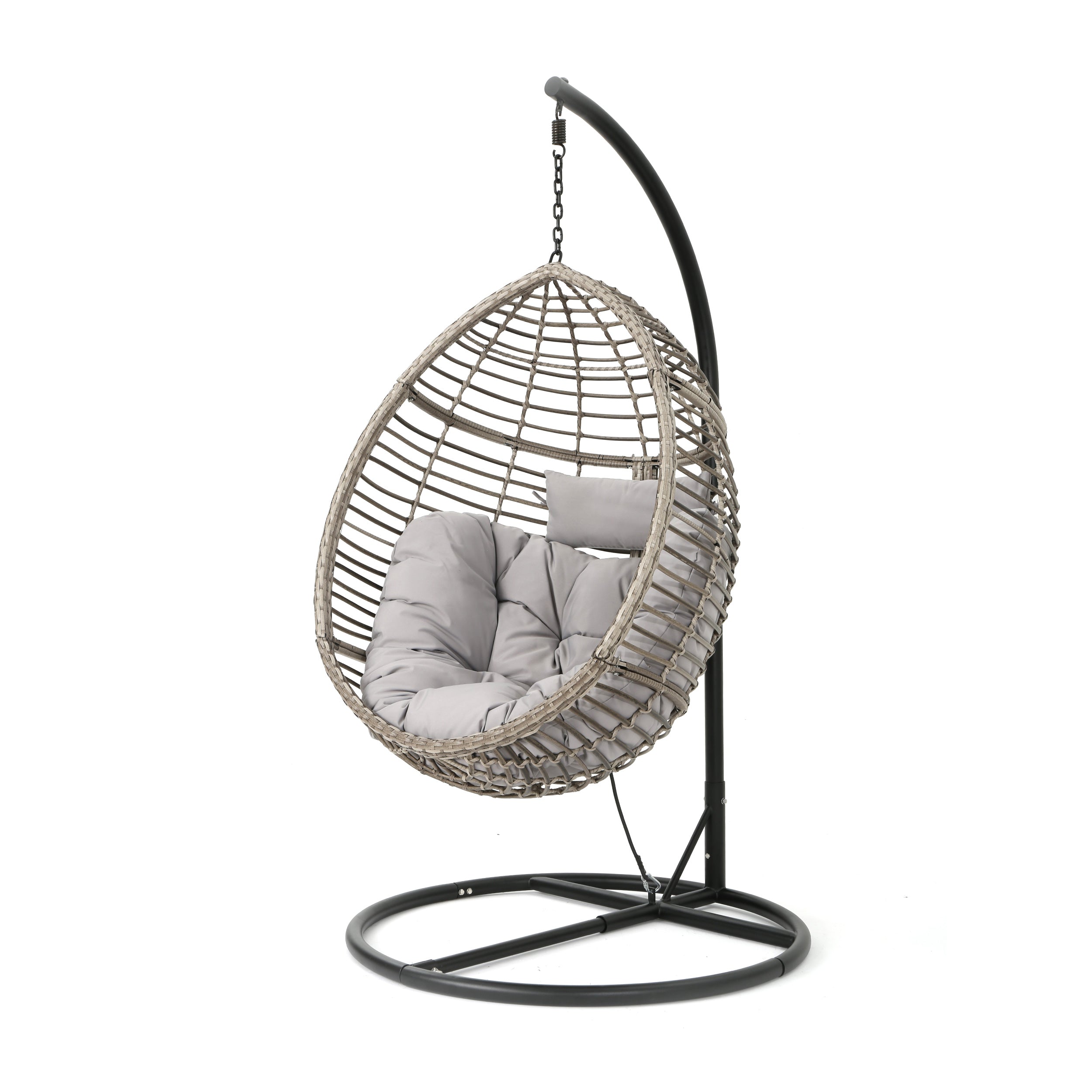 Leasa Outdoor Wicker Hanging Teardrop / Egg Chair