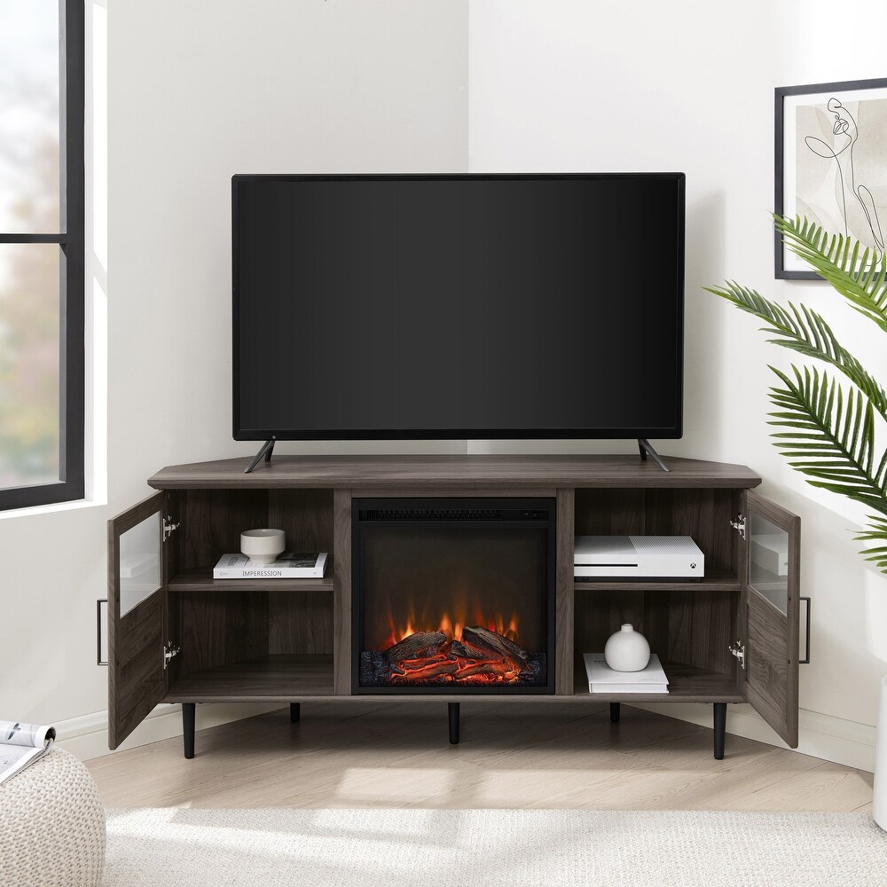 Middlebrook Modern Corner Fireplace TV Stand