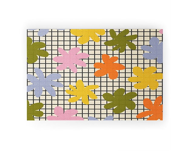 Alisa Galitsyna Playful Flowers 1 Welcome Mat Deny Designs