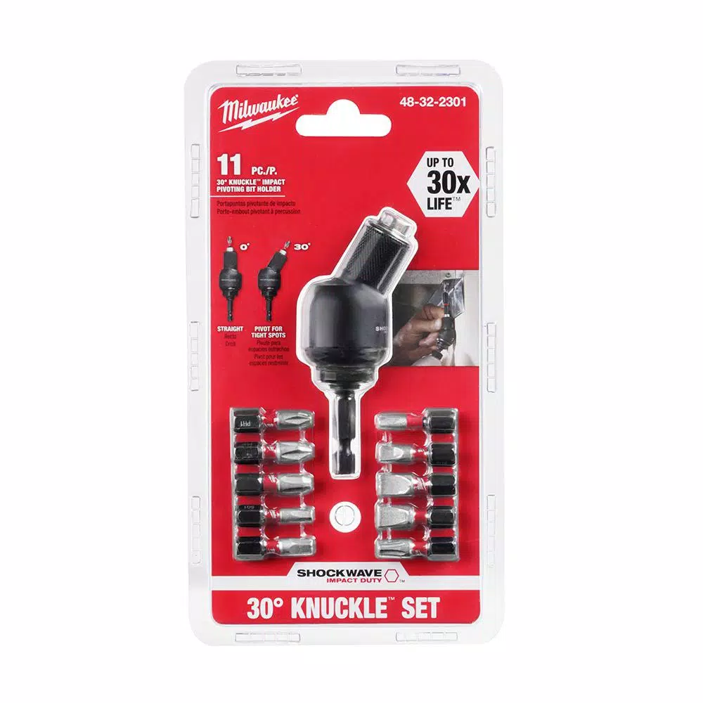 Milwaukee 30 Deg. Knuckle Bit Holder Set (11-Piece) and#8211; XDC Depot