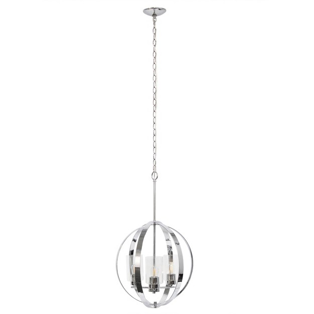 Adjustable Industrial Globe Hanging Metal clear Glass Ceiling Pendant Lalia Home