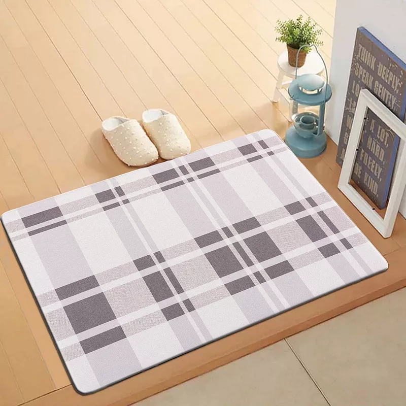 World Rug Gallery Plaid Anti-Fatigue Mat