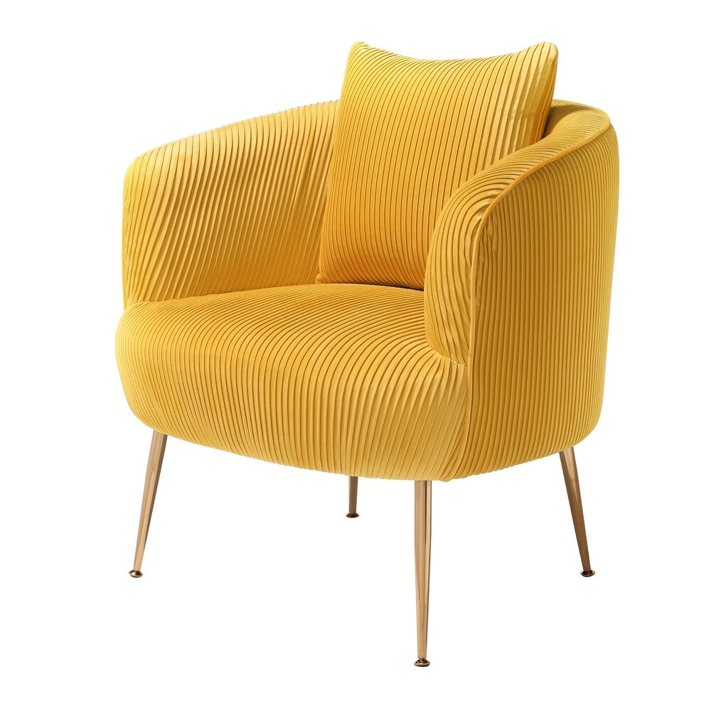 Art Leon Modern Velvet Accent Barrel Chair