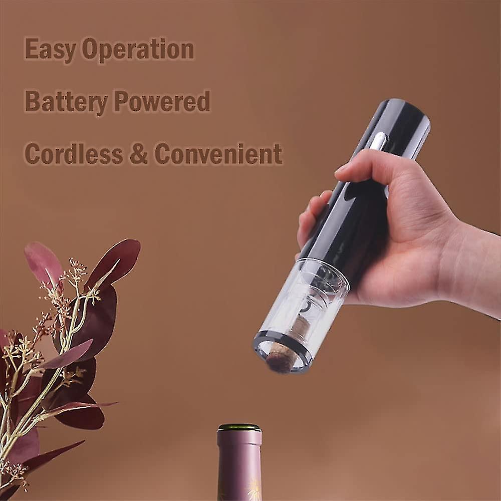 Automatic Corkscrew Wine Bottle Opener With Foil Cutter Electric Wine Bottle Opener Battery Powered