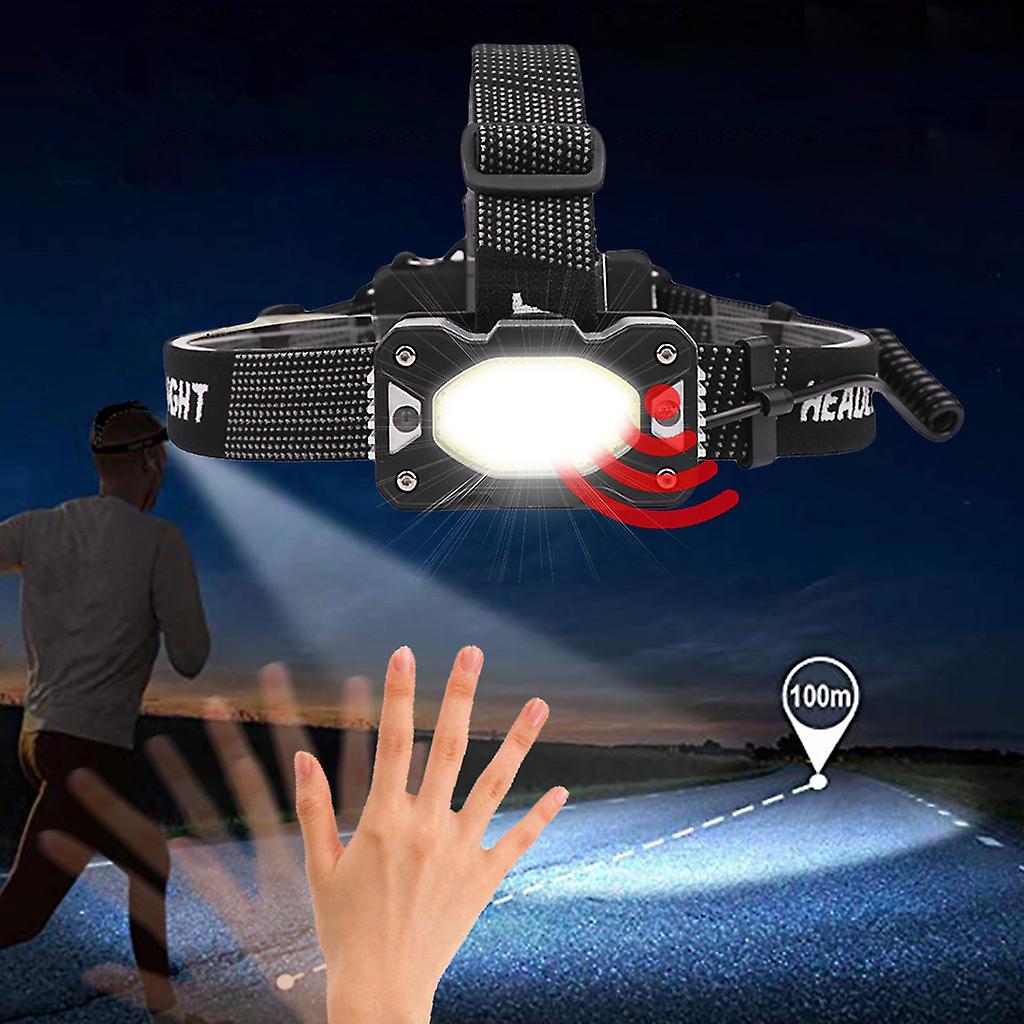 Xpg Cob Rgb Led Mini Headlamp Ir Motion Sensor Headlight Rechargeable Waterproof Head Torch For Hunting Campin