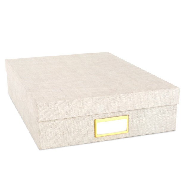 Sugar Paper Essentials Paper File Box Flax