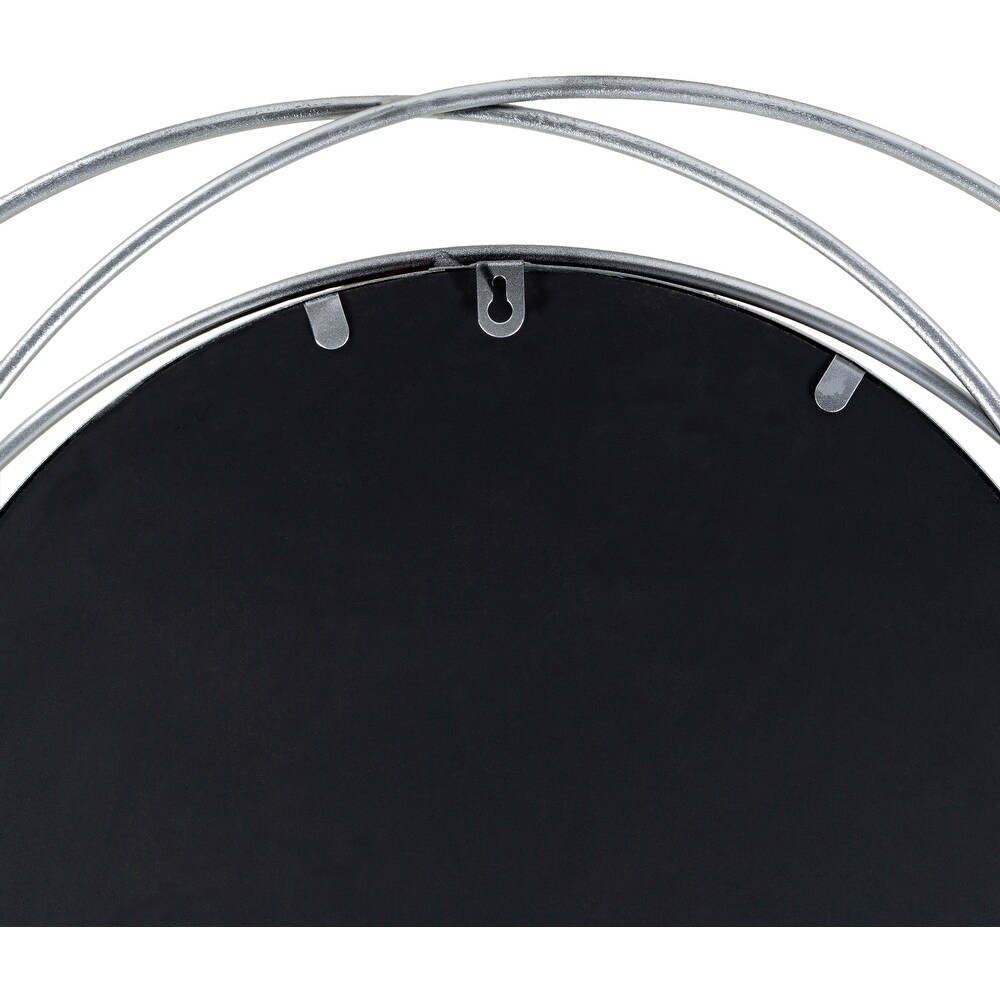 Artistic Weavers Kindra Modern Circles Silver Round Mirror