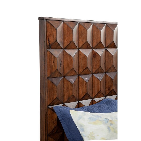 Origins by Alpine Trig Wood Headboard in Antique Brown - - 32940972