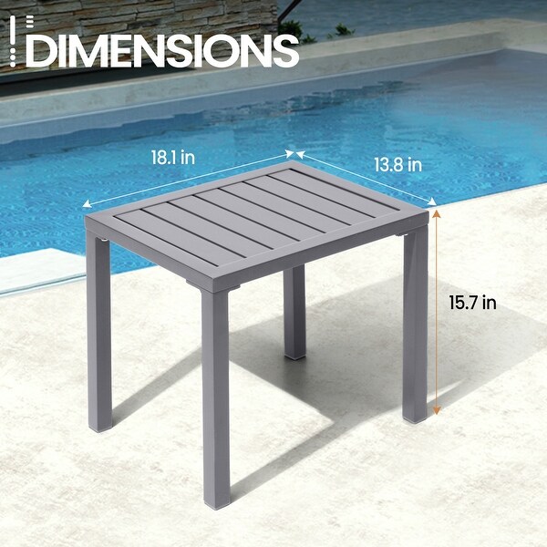 VredHom Outdoor Aluminum Patio Side Table