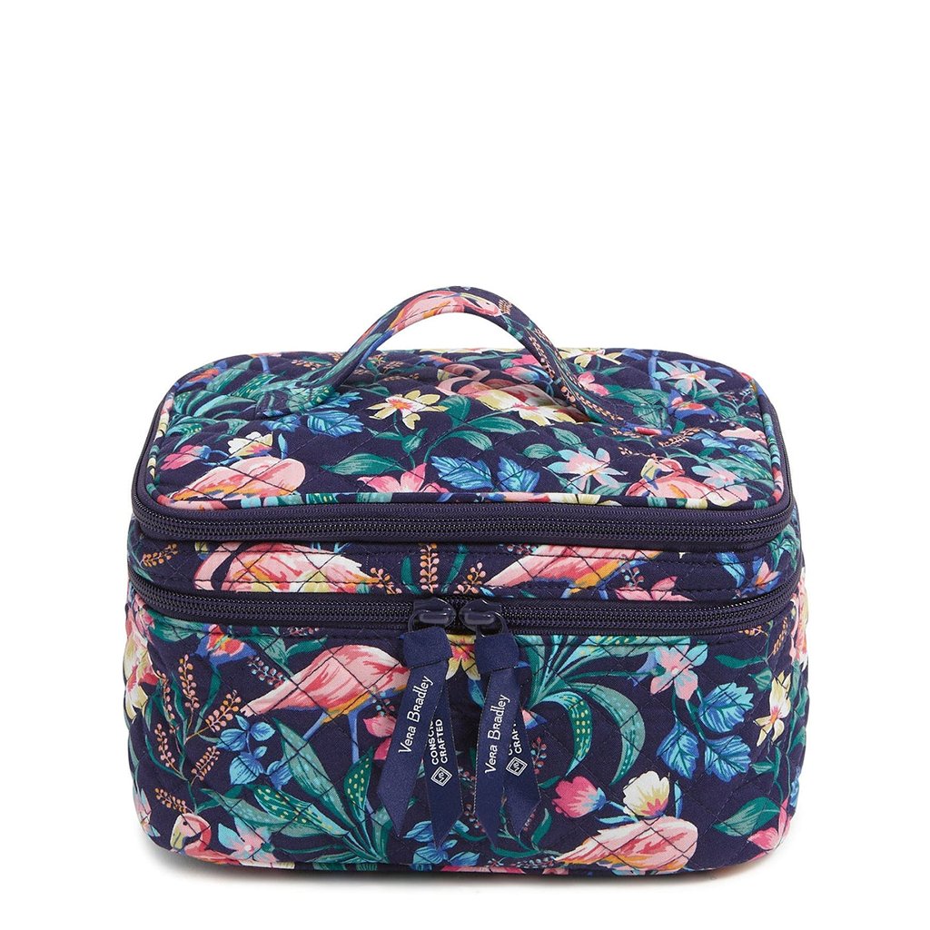 Vera Bradley  Brush Up Cosmetic Case in Flamingo Garden