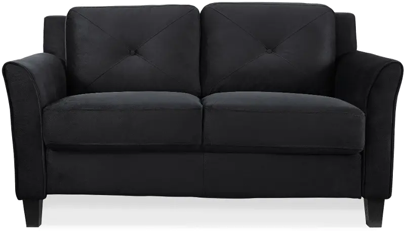 Harvard Black Loveseat