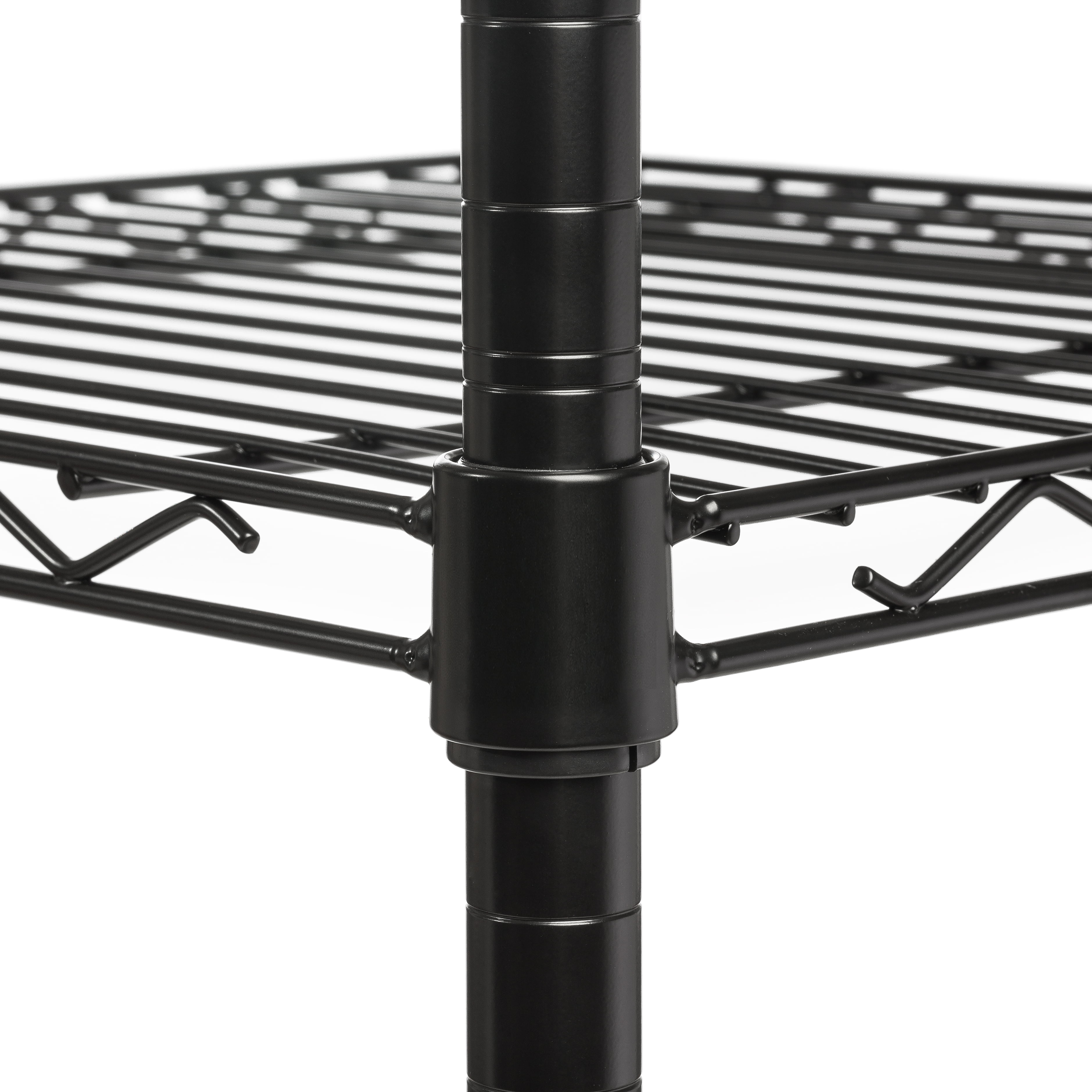 Hyper Tough Heavy Duty 5 Tier Wire Shelf, Black, 3000 lb Capacity