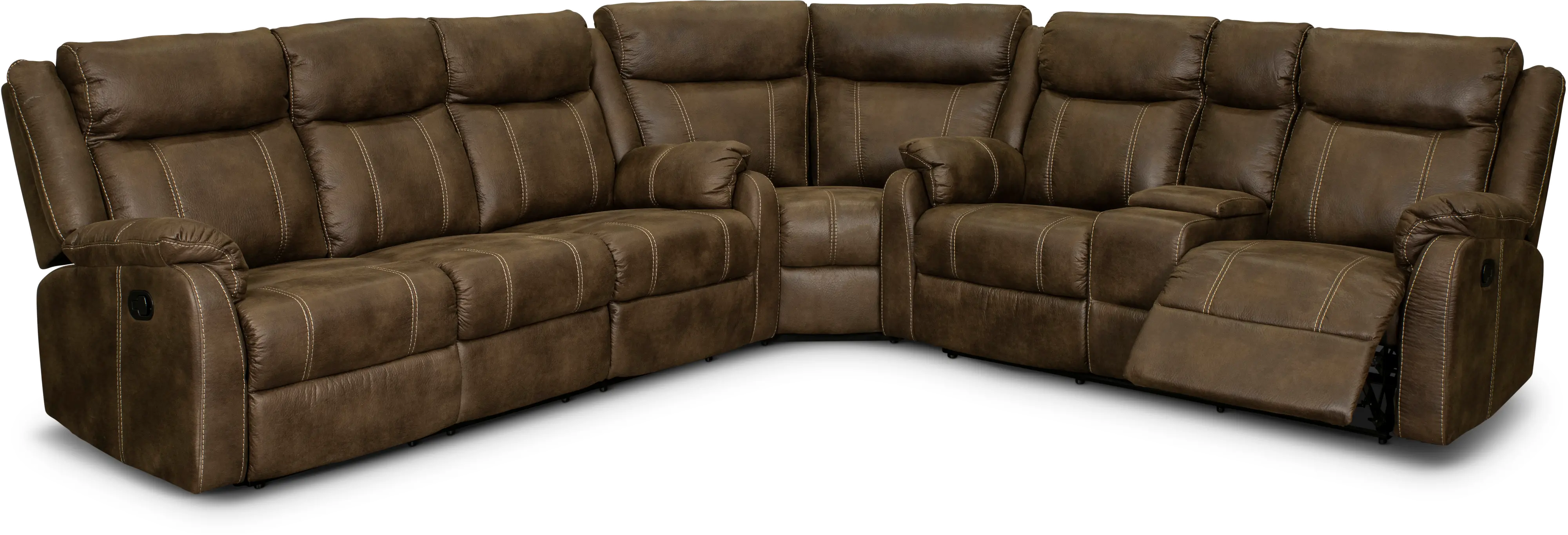 Domino Taupe Dual Reclining Sectional