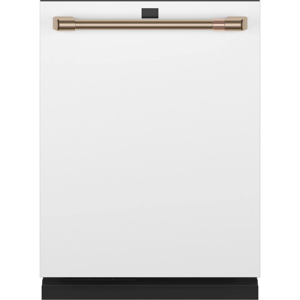 Cafe 24 in. Built-In Top Control Matte White Dishwasher wStainless Steel Tub 3rd Rack 39 dBA CDT875P4NW2