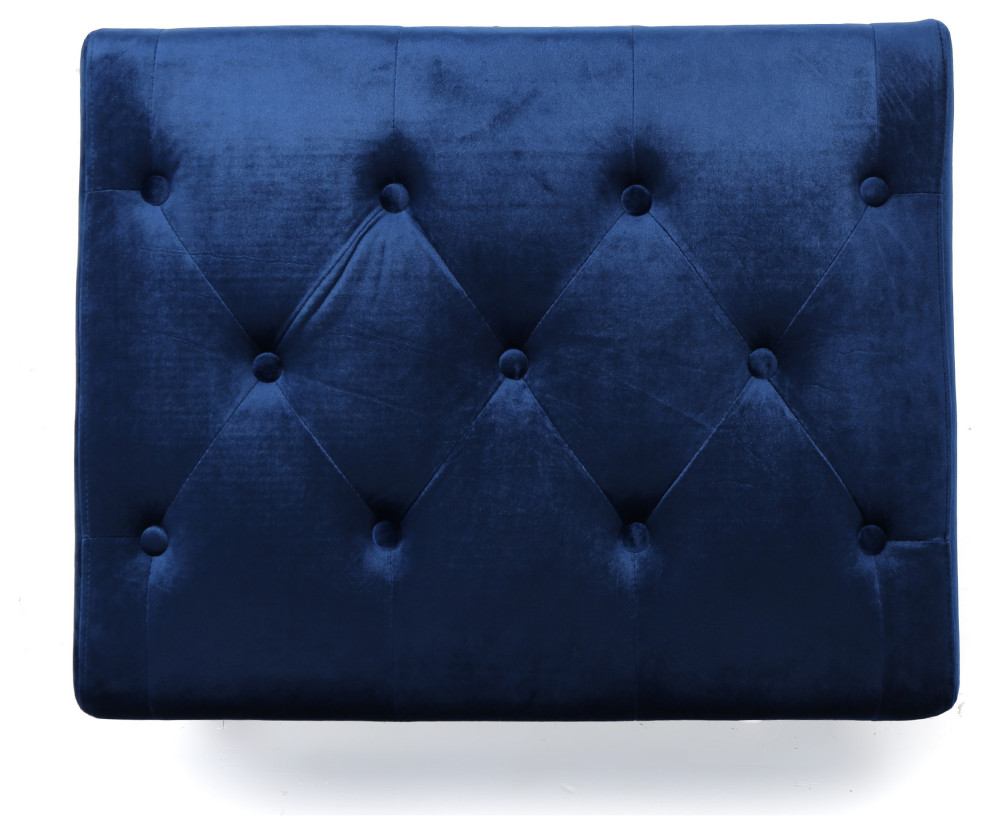 GDF Studio Kalani Tufted New Velvet Ottoman   Midcentury   Footstools And Ottomans   by GDFStudio  Houzz