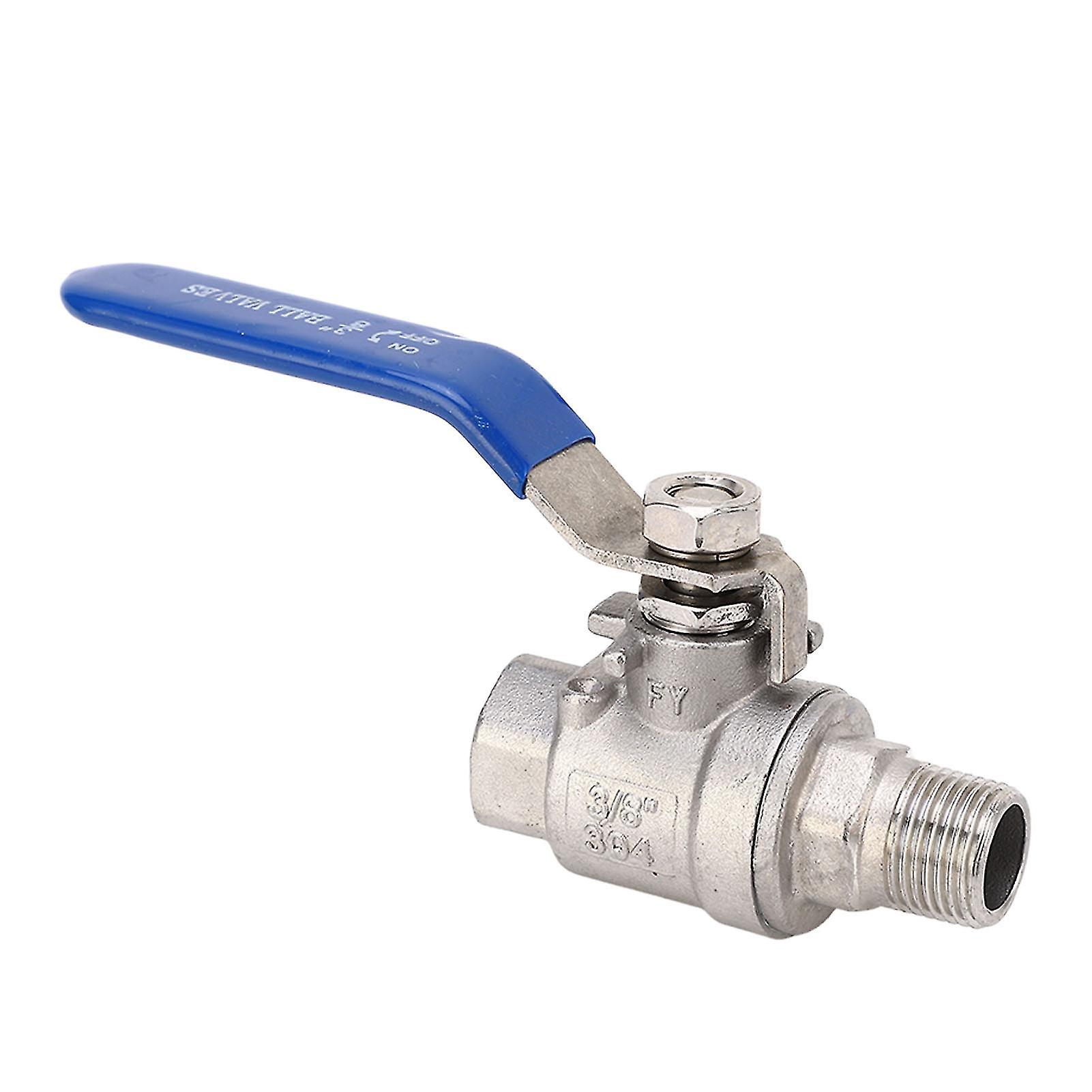 Full Port Ball Valve 3/8 Inch NPT Male and Female Thread Pipe Fitting 1000WOG Stainless Steel Ball Valve