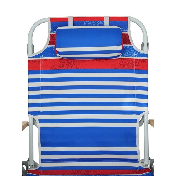 2PCS Backpack Beach Chairs for Adults Beach Towel Backpack Beach Chairs for Adults 5 Position Chair with Pouch Folding