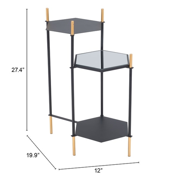 William Side Table Gold and Black - 19.9