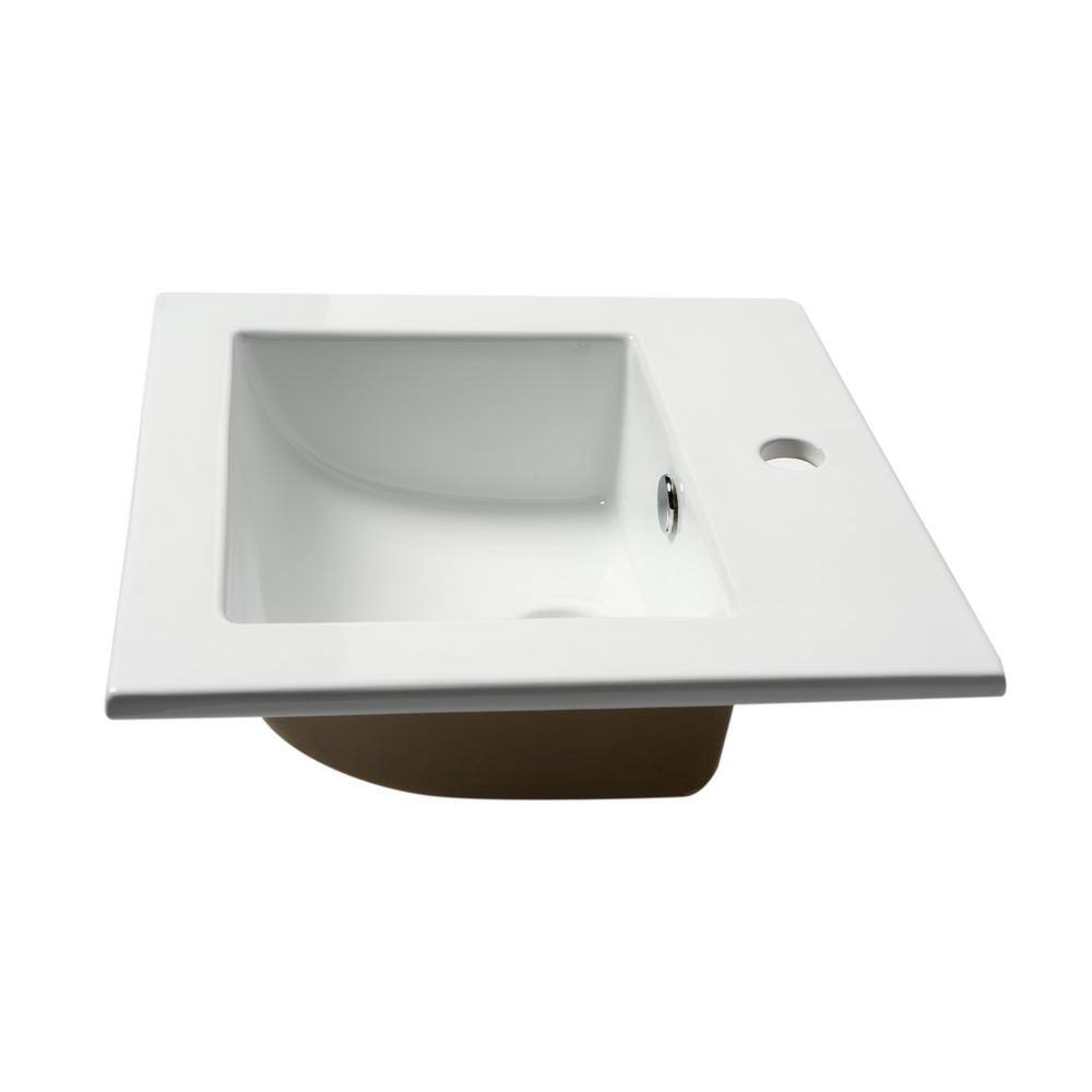 ALFI BRAND ABC801 16.38 in. Drop In Bathroom Sink in White ABC801