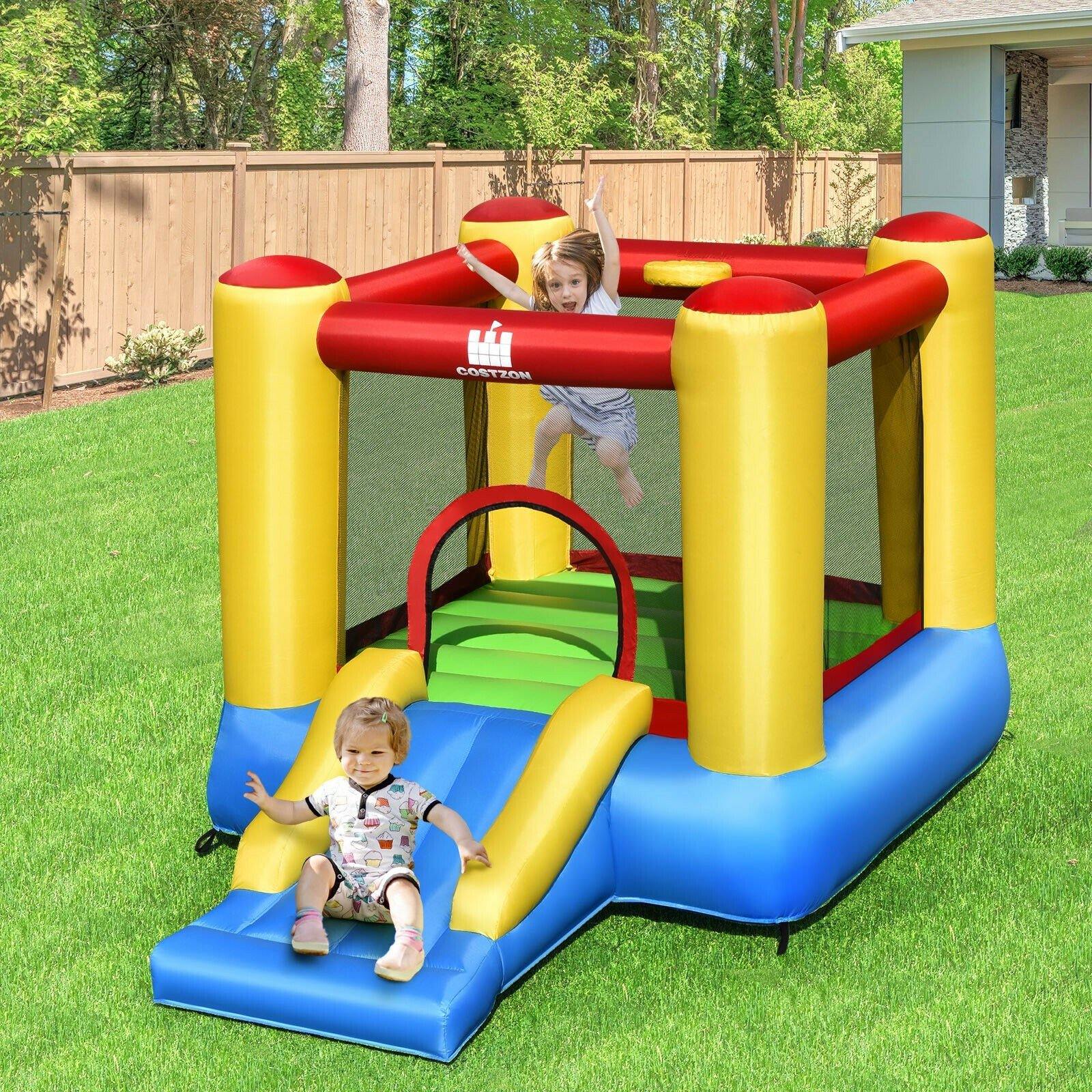 BOUNTECH Inflatable Bounce House, Kids Jump 'n Slide Bouncer with Jumping Area