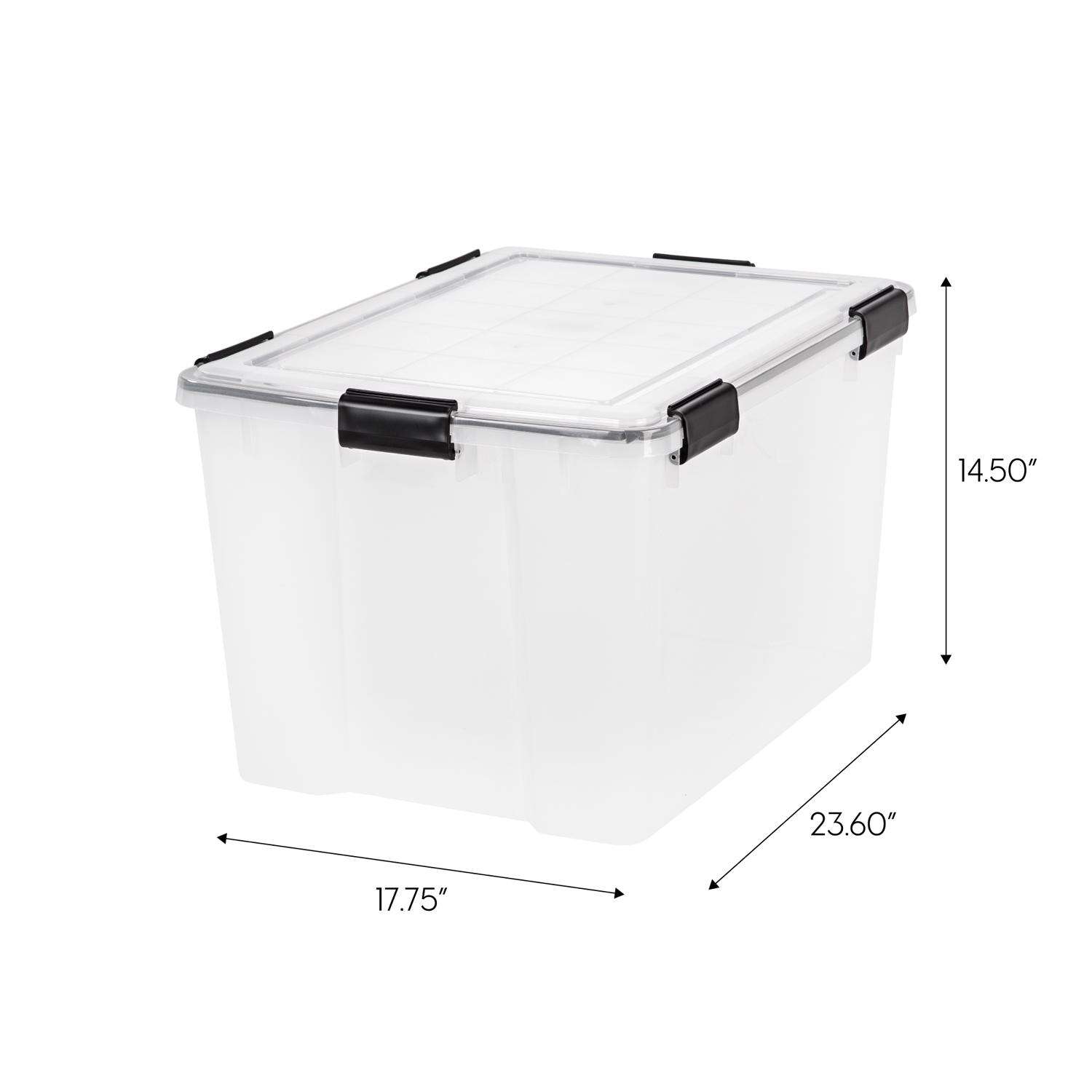 IRIS WEATHERPRO 46 qt Clear Storage Box 11.75 in. H X 15.75 in. W X 19.7 in. D Stackable