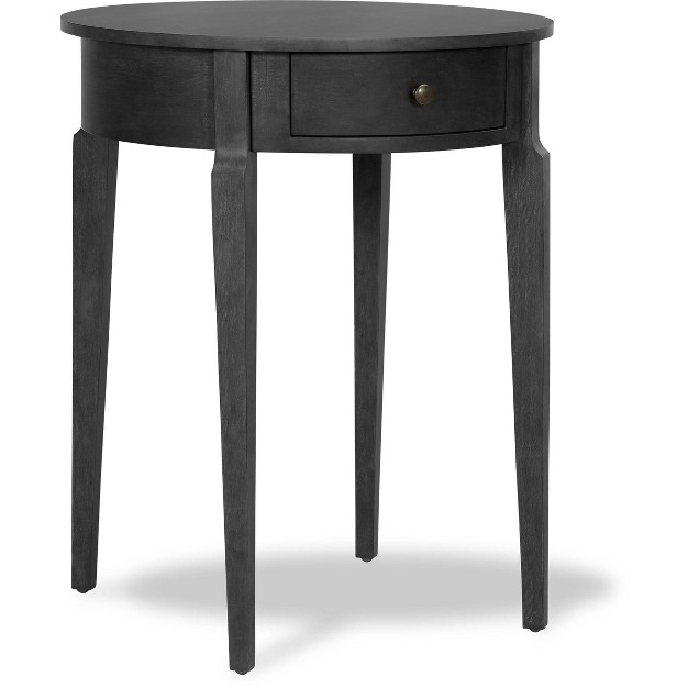 Thaddeus Round Side Table Dark Gray Finch