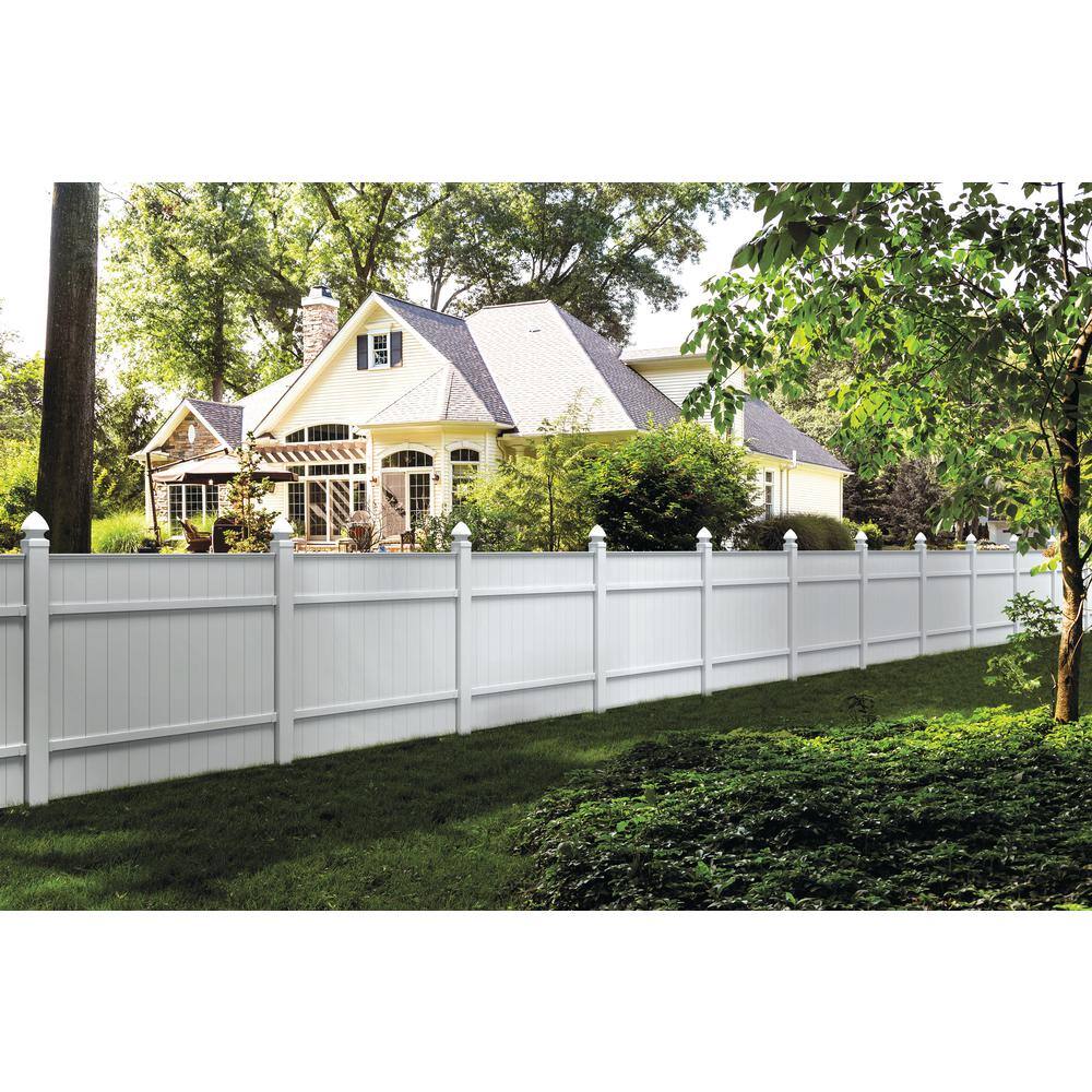 Veranda 6 ft. H x 6 ft. W White Vinyl Windham Fence Panel 73014216