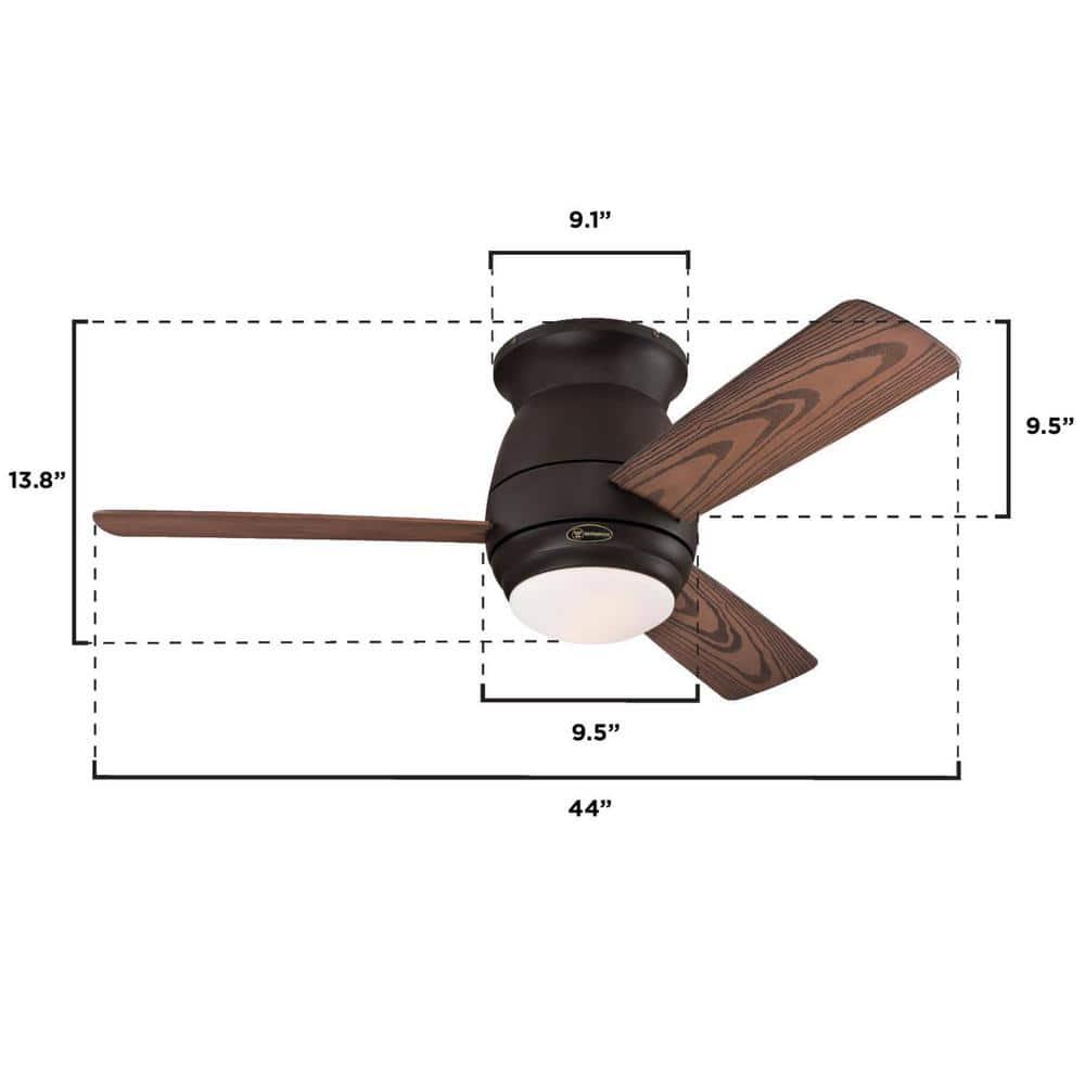 Westinghouse Halley 44 in LED IndoorOutdoor BlackBronze Smart Ceiling Fan with Remote Control