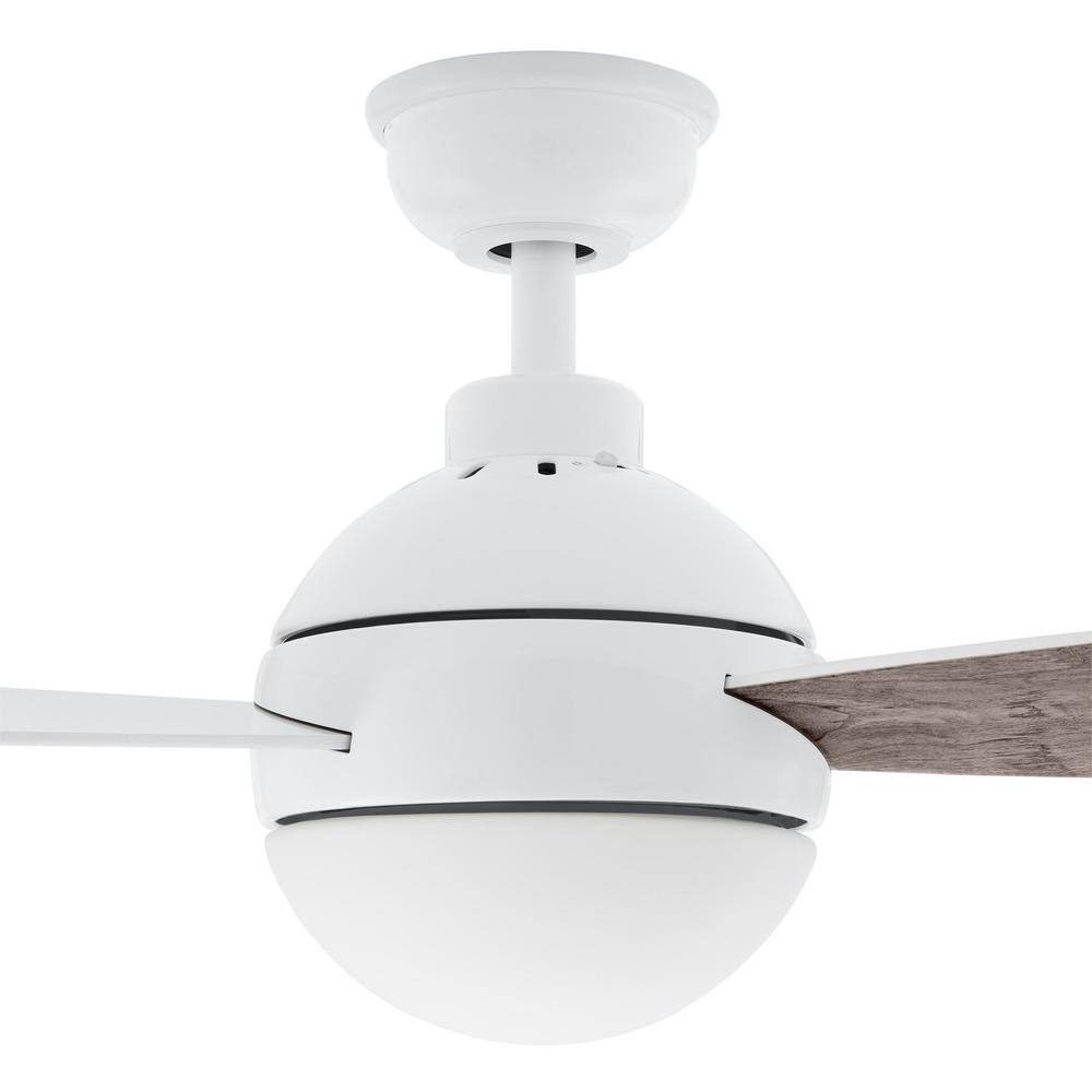 Home Decorators Collection Alisio 44 in. LED White Ceiling Fan with Light and Remote Control YG768A-WH