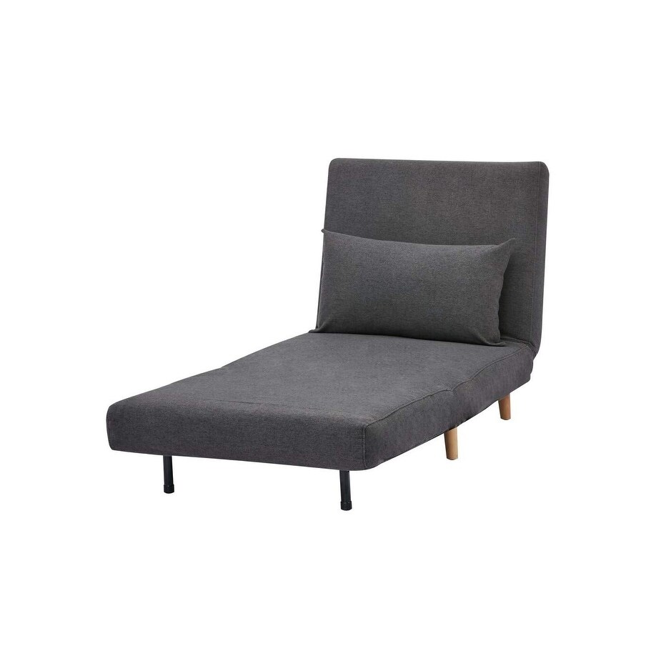 Tri Fold Convertible Polyester Sofa Bed Chair with Removable Pillow