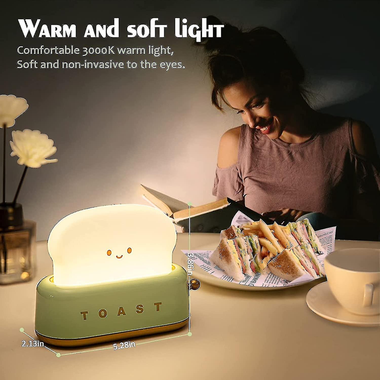 Bread Night Lamp ，cool Desk Lamp Gifts For Women Teen Girls ，cool Table Light Adults Men Christmas A