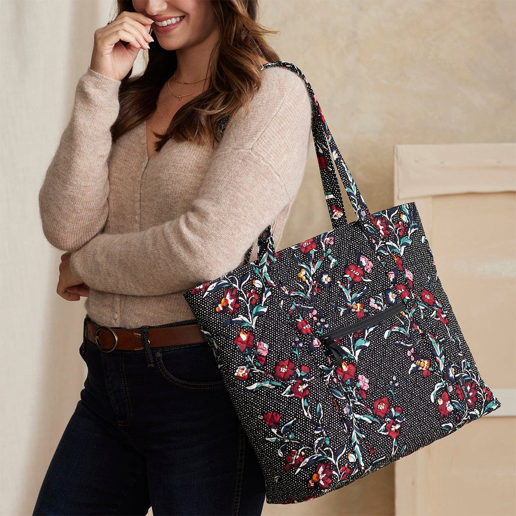 Vera Bradley  Vera Tote Bag in Perennials Noir Dot