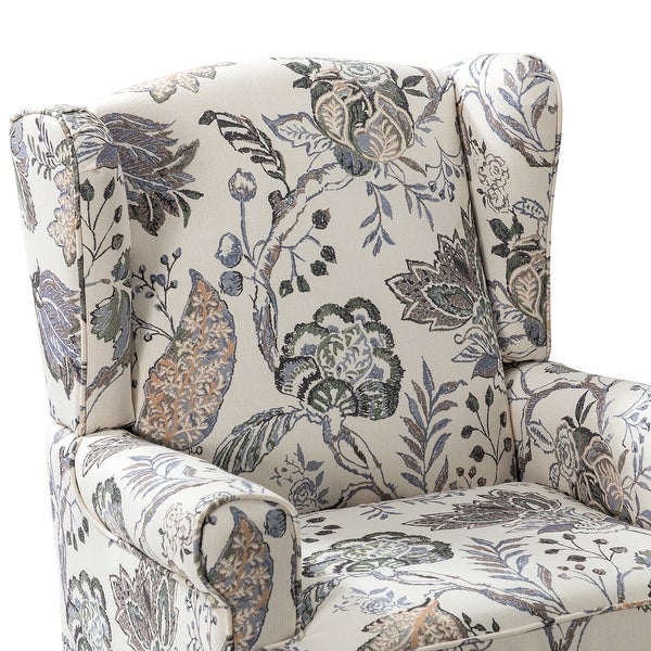 Epimethis Traditional Fabric Accent Armchair with Turned Legs by HULALA HOME