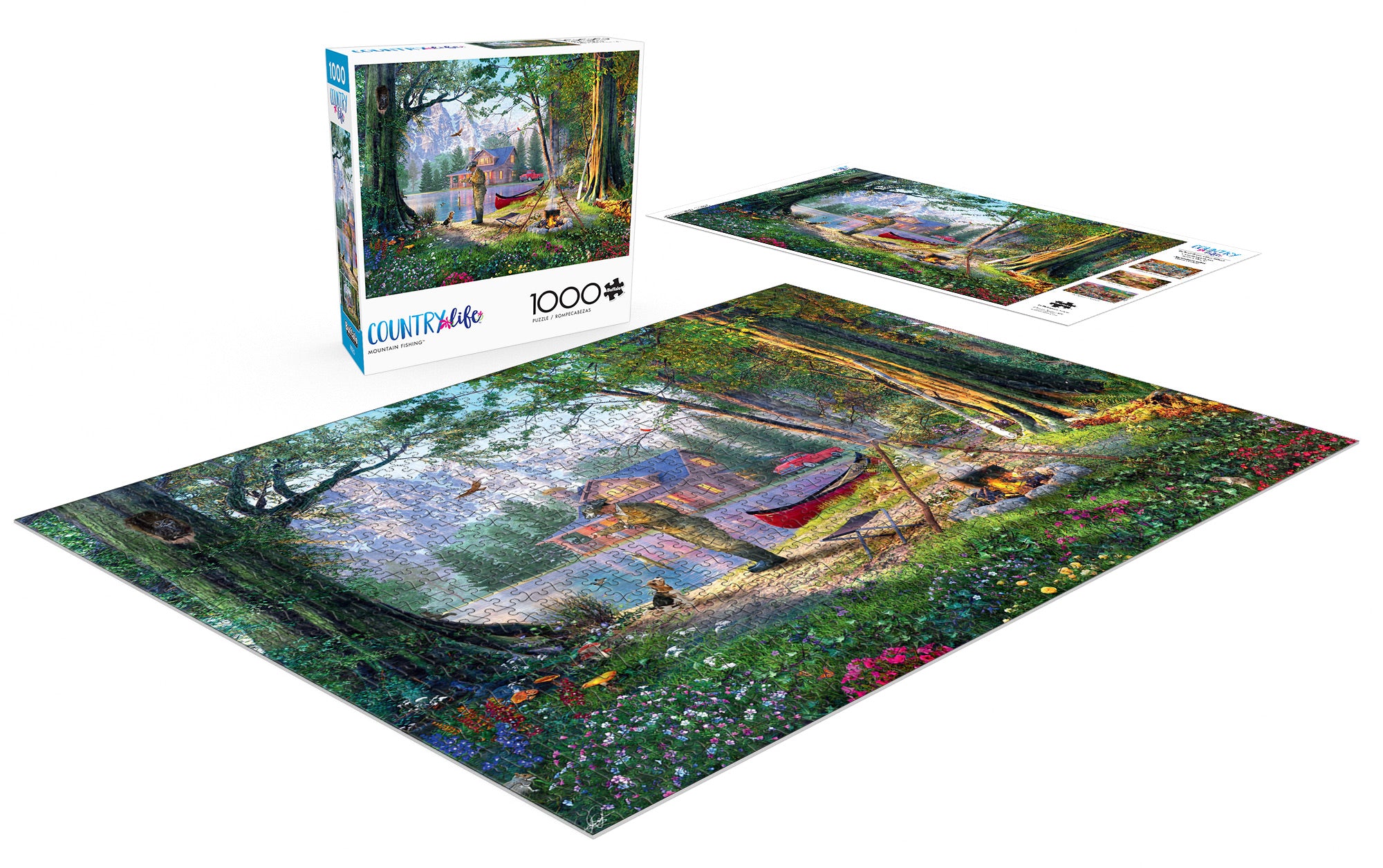 Buffalo Games 1000-Piece Country Life Mountain Fishing Jigsaw Puzzle