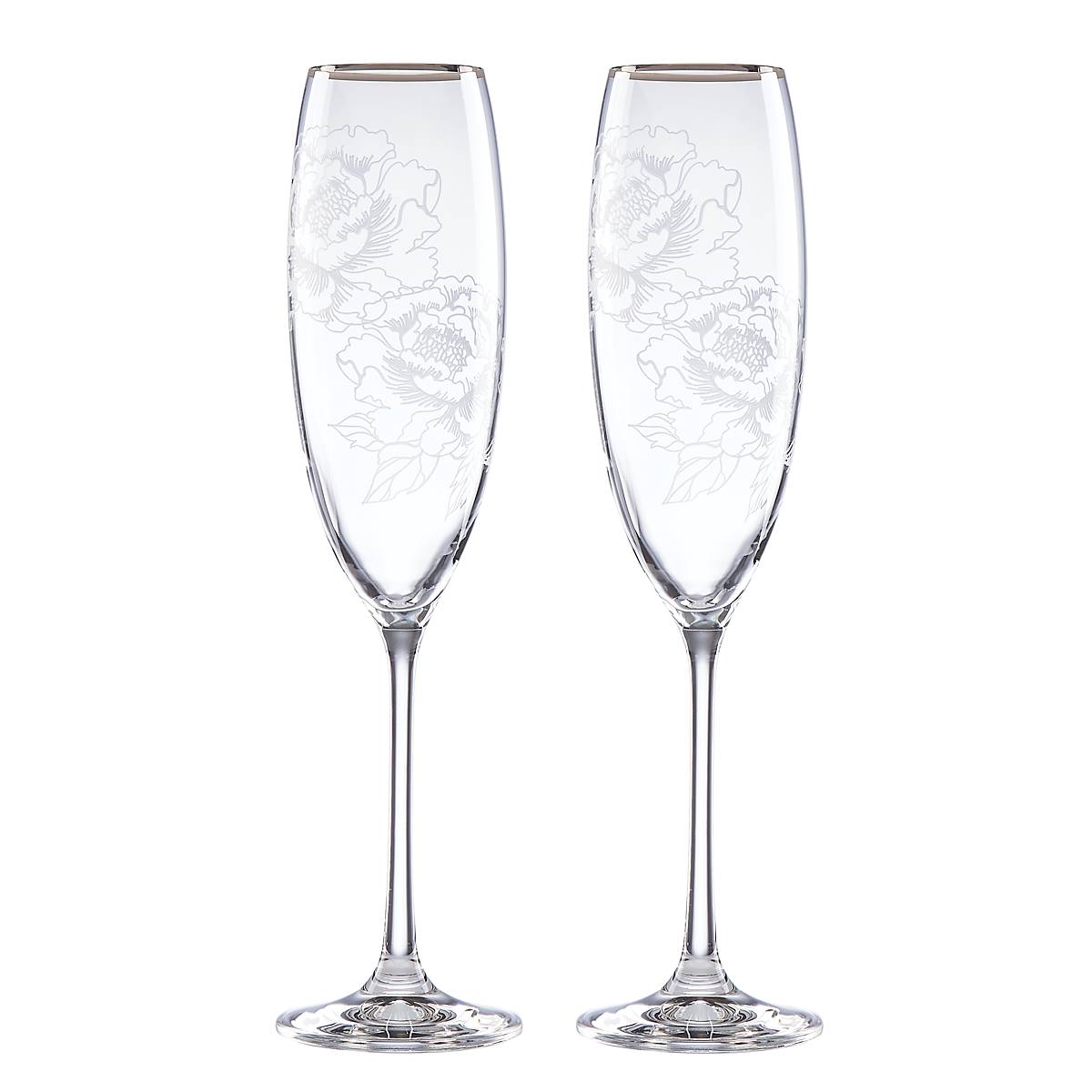 Silver Peony Toasting Flute