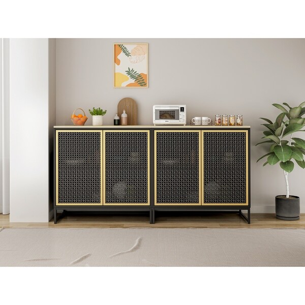 2 Door Storage Cabinet Sideboard Buffet Table with Storage Shelves