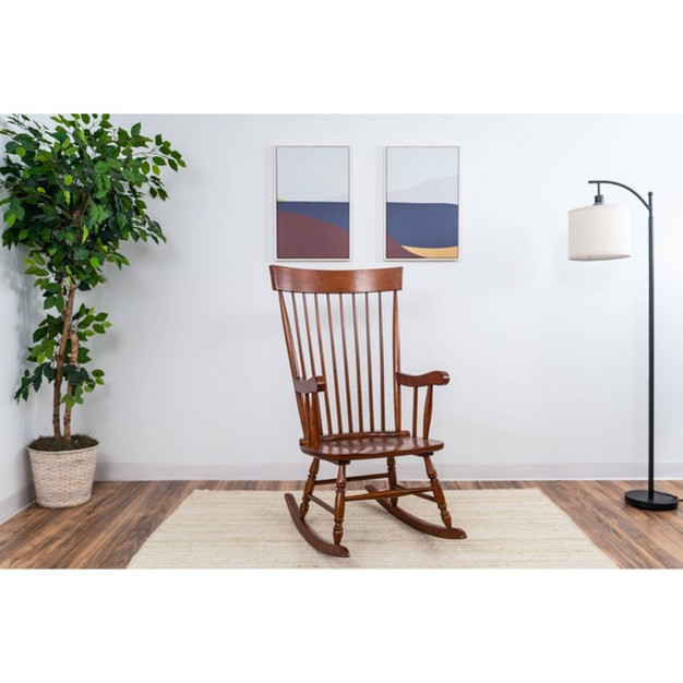 Gift Mark Modern Wooden Rocking Chair Cherry