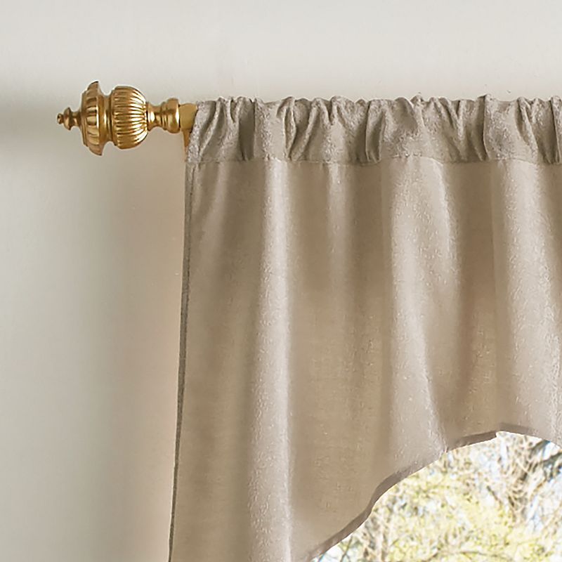 Martha Stewart Naples Chenille Rod Pocket Top Window Valance