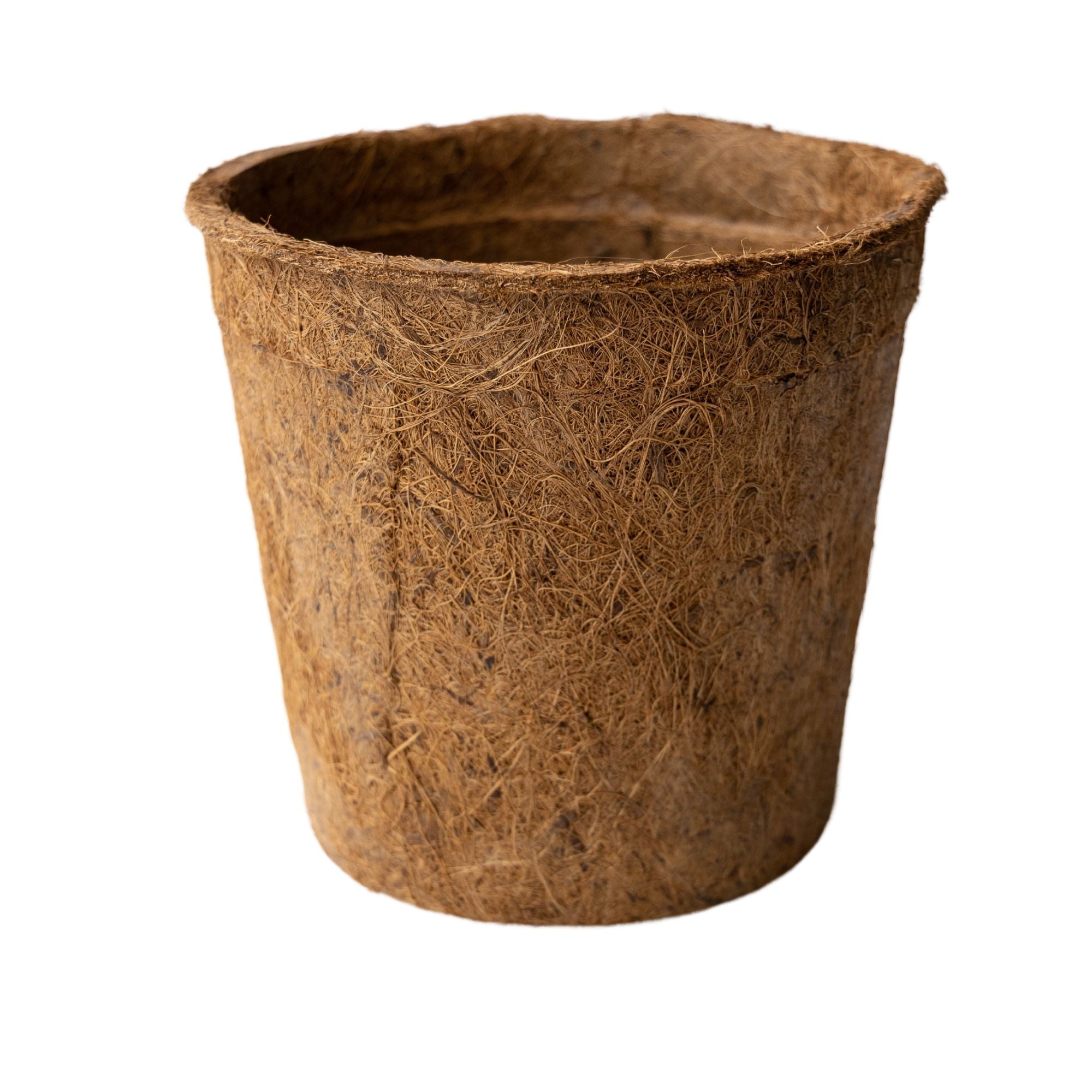 Coconut Fiber Planter Pots - Quantity 1 - 7 In. Rim by 6.5 In. Tall - Large, Round - Garden Seed Starting Pots - Coco Coir Greenhouse & Nursery