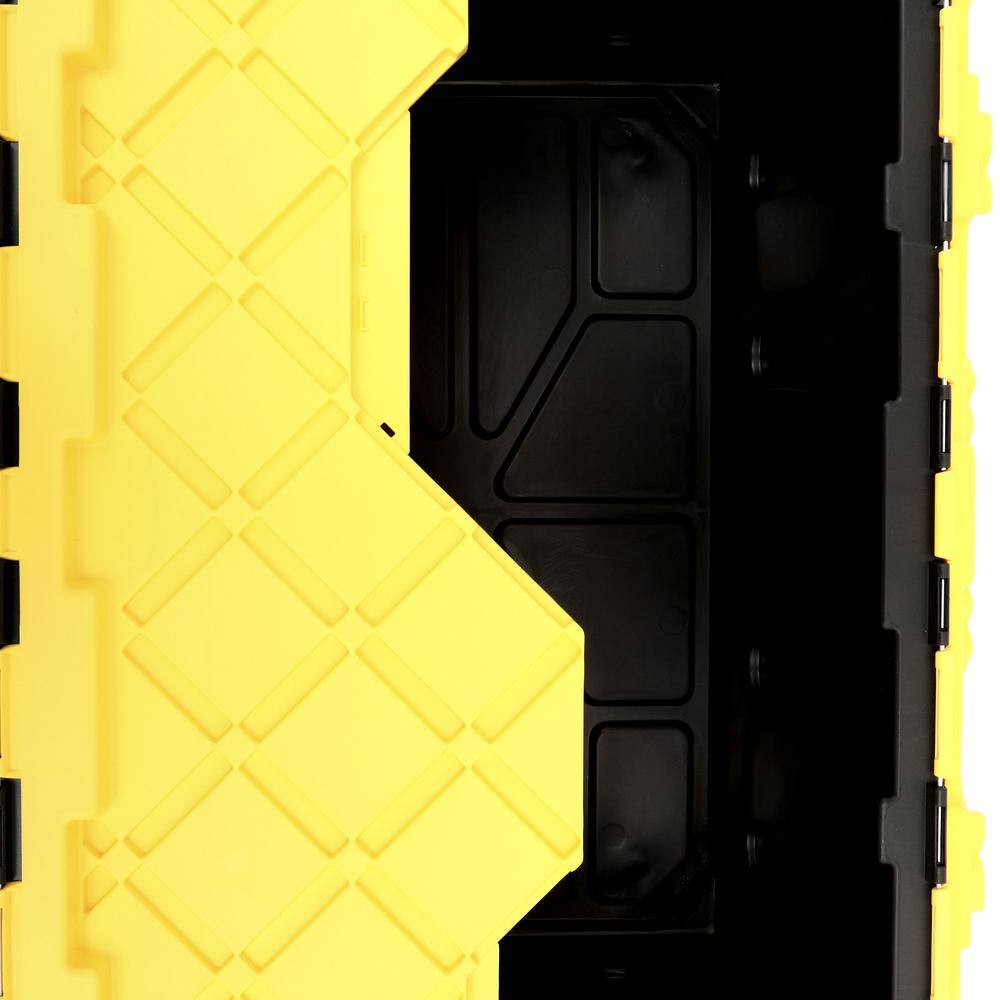 HDX 17 Gal. Flip Top Storage Tote in Black and Yellow 206151