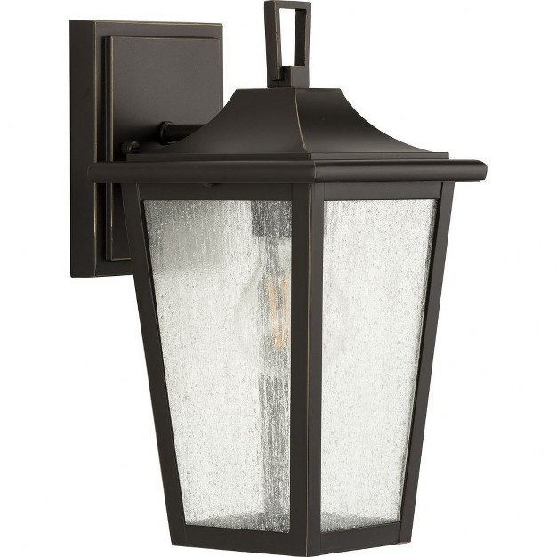 Progress Lighting Padgett 1 Light Wall Light Antique Bronze With Clear Seeded Glass Shade