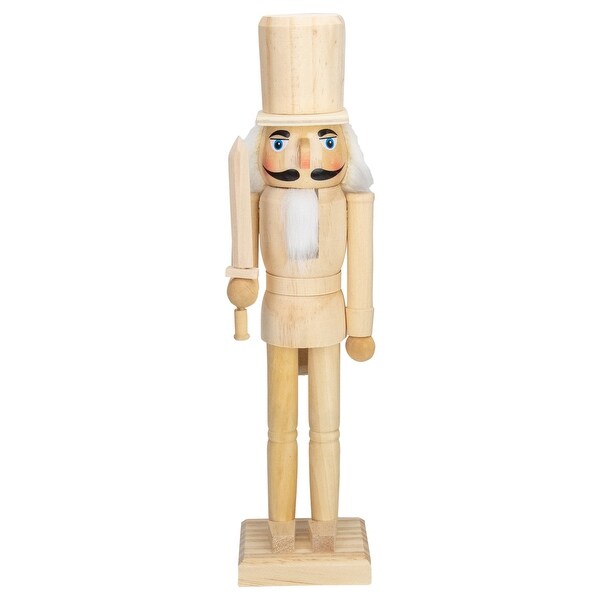 15 Unfinished Paintable Wooden Christmas Nutcracker with Sword